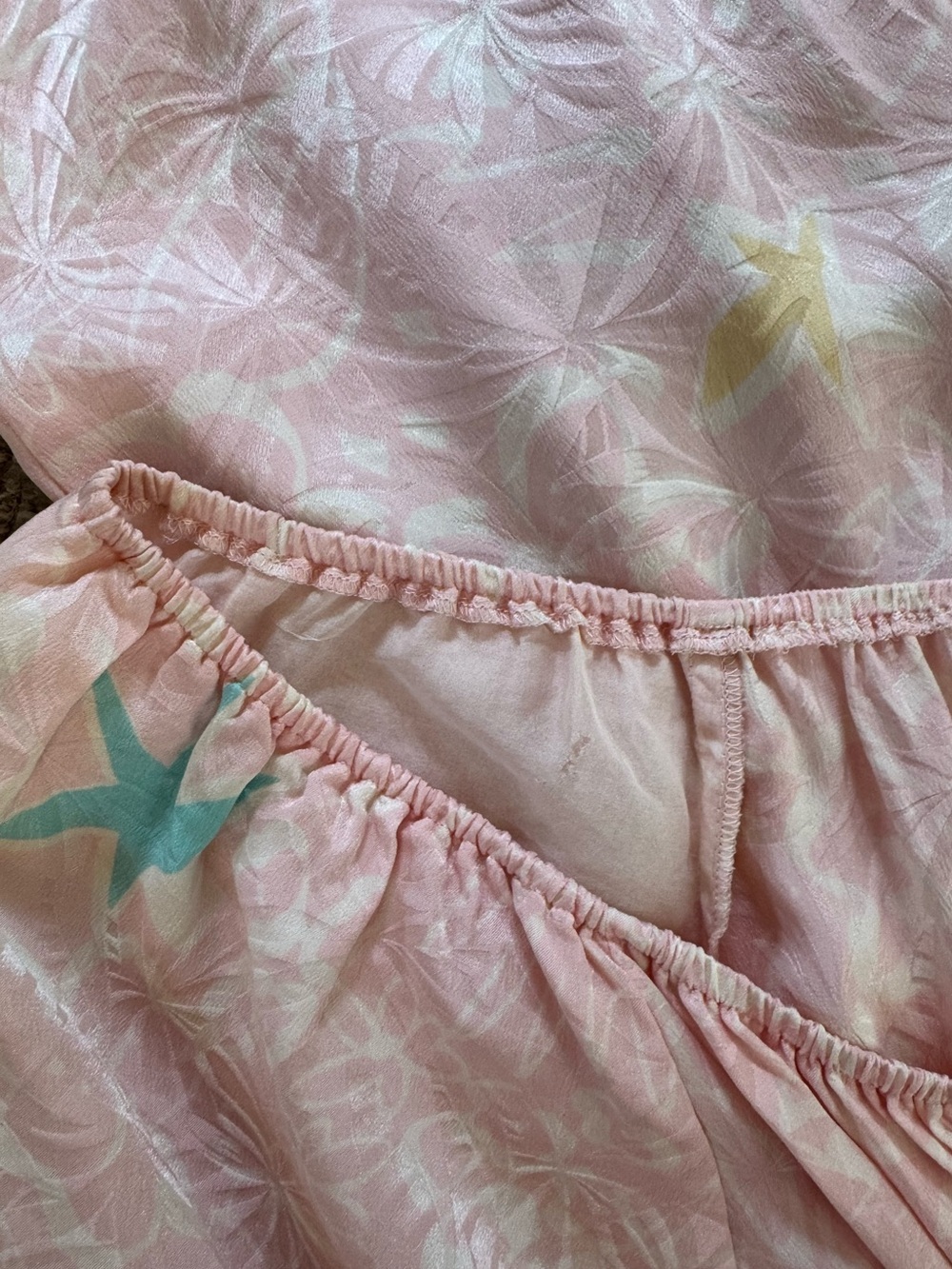 Vintage 80s Silks St. Gillian 100% silk midi dress pink pastels Extra Small (XS) - Picture 5 of 13